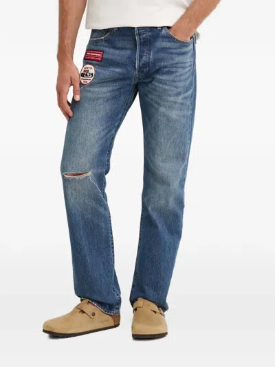 Levi's Distressed Denim Jeans In Blue