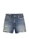 Levi's Distressed Denim Shorts In Blue