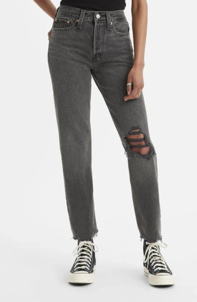 Levi's® Distressed Wedgie Straight Leg Jeans In Tech Tricks