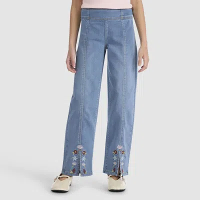 Levi's Dobby Pull On Wide Leg Jeans Big Girls 7-16 7 In Blue
