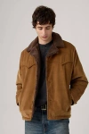 Levi's Durham Cozy Short Coat In Brown