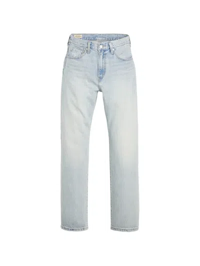 Levi's Easy Dad Faded-effect Straight-leg Jeans In Blue
