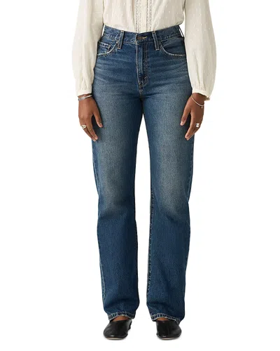 Levi's Easy Dad High Rise Straight Leg Jeans In Free Lunch In Blue