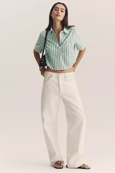 Levi's Easy Dad High-rise Wide-leg Jeans In White