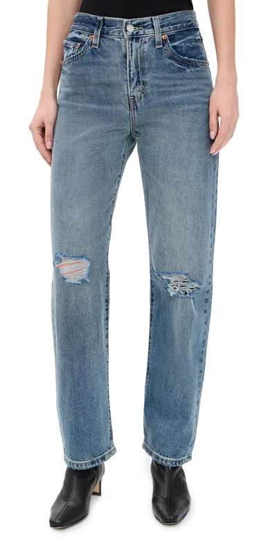 Levi's Easy Dad Jeans Gorgeous Gal In Blue