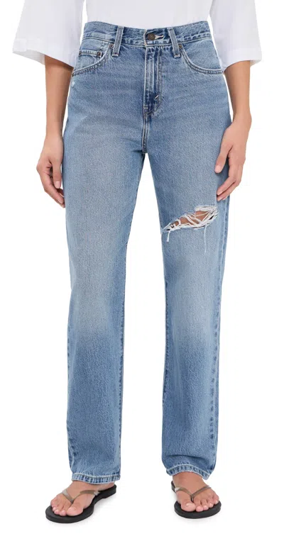 Levi's Easy Dad Jeans Slipped Around In Blue