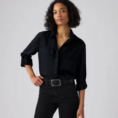 Levi's Elaine Lightweight Utility Shirt In Black