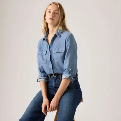 Levi's Elaine Utility Shirt In Blue