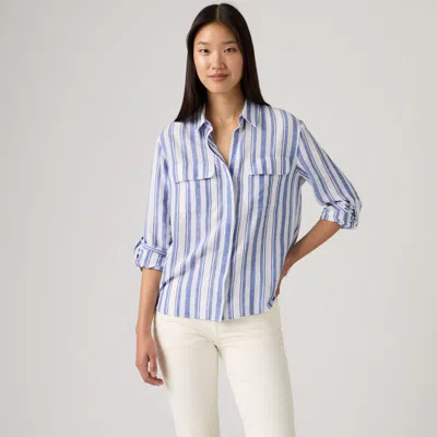 Levi's Elaine Utility Shirt In Blue