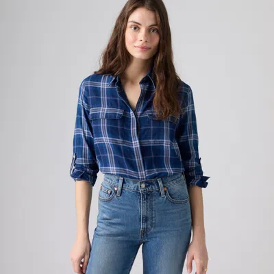 Levi's Elaine Utility Shirt In Blue