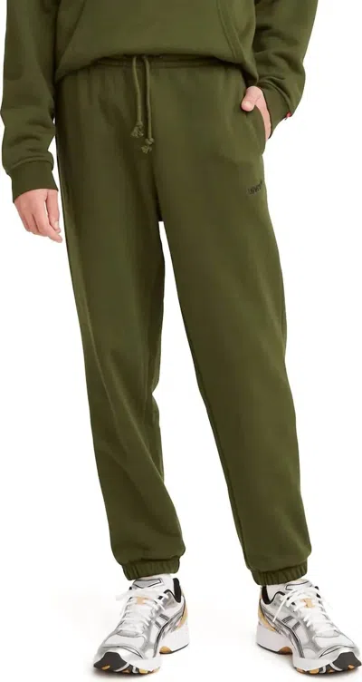 Levi's Elastic Cozy Sweatpants In Mossy Green In Multi