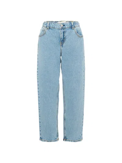 Levi's Kids' Elasticated-waist Slit-hem Jeans In Blue