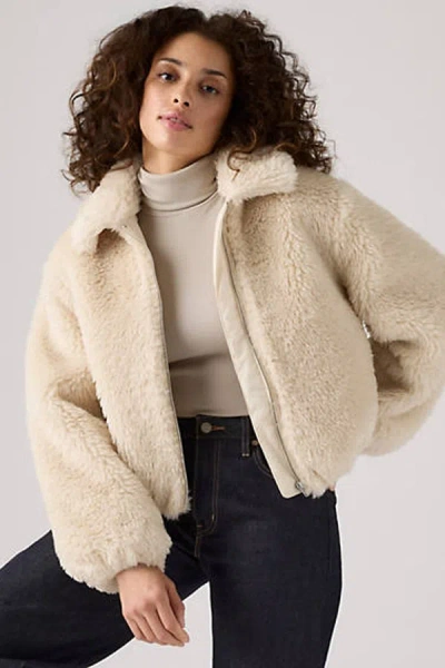 Levi's Elle Sherpa Jacket In Neutral