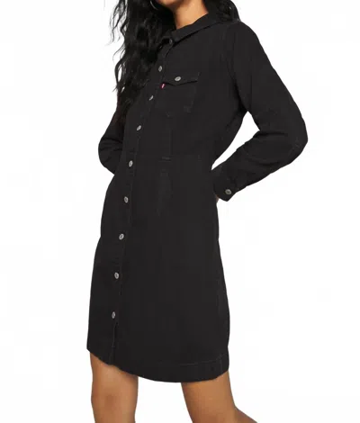 Levi's Ellie Denim Dress In Black In Brown