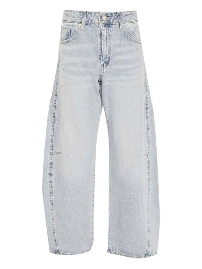 Levi's Embellished Barrel Boyfriend Jeans In Blue