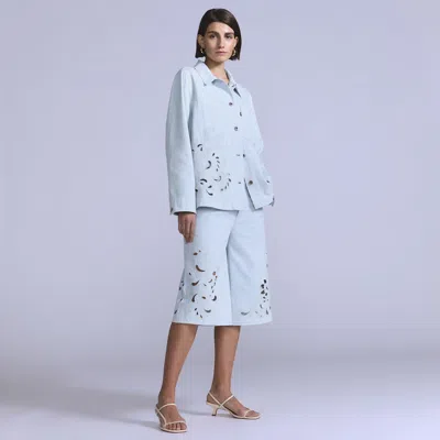 Levi's Embroidered Bandit Women's Shorts 33 In Blue