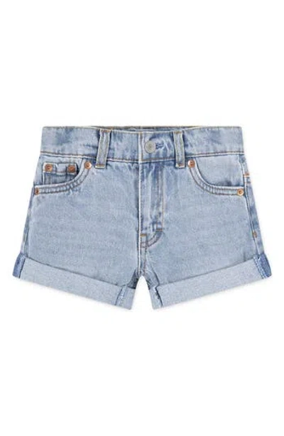 Levi's® Kids'  Embroidered Mini Mom Denim Shorts In Blue