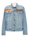 Levi's The Trucker Jacket Scenic Embroidered Denim Relaxed Fit In Blue