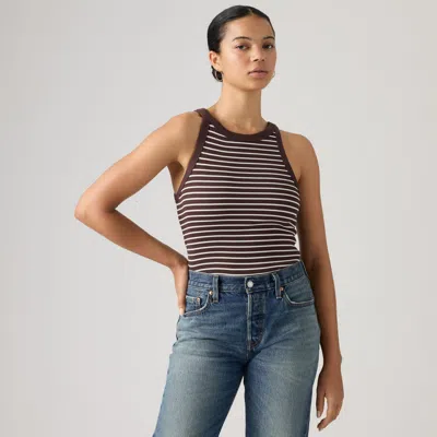 Levi's Essential Racer Tank Top In Brown