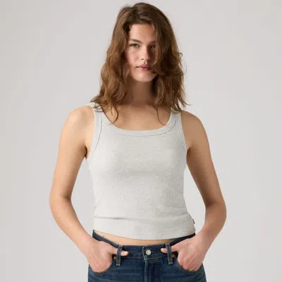 Levi's Essential Ribbed Tank In Frosty Grey Heather