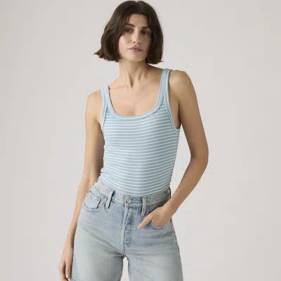 Levi's Essential Ribbed Tank Top In Blue
