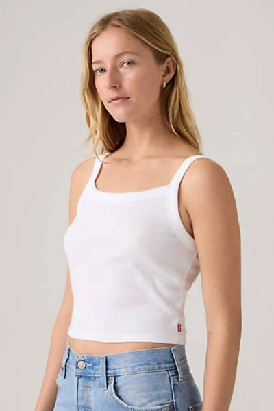 Levi's Essential Sporty Ribbed Tank Top In White