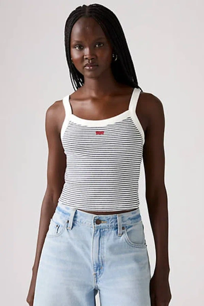 Levi's Essential Sporty Logo Ribbed Tank In Gray