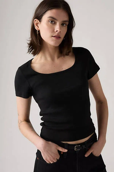 Levi's Essential Square Neck Tee In Gray