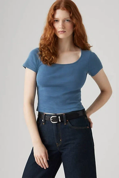 Levi's Essential Square Neck Tee In Purple