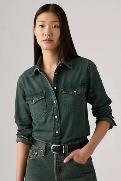 Levi's Essential Western Shirt In Blue
