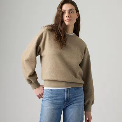 Levi's Everyday Crewneck Sweatshirt In Brown