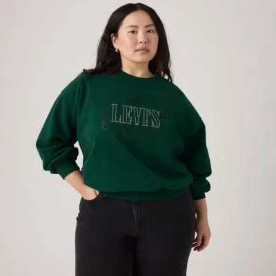 Levi's Everyday Crewneck Sweatshirt (plus Size) In Crew Serif Stud Layered Pine Grove