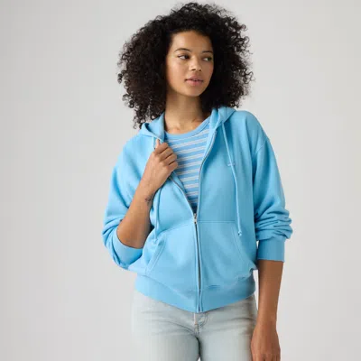 Levi's Everyday Full Zip Hoodie In Blue