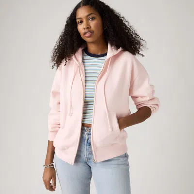 Levi's Everyday Full-zip Hoodie In Pink