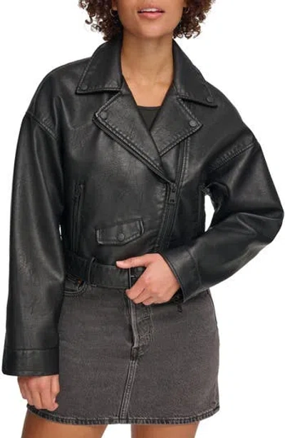 Levi's® Faux Leather Moto Jacket In Black
