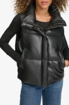 Levi's® Faux Leather Puffer Vest In Black
