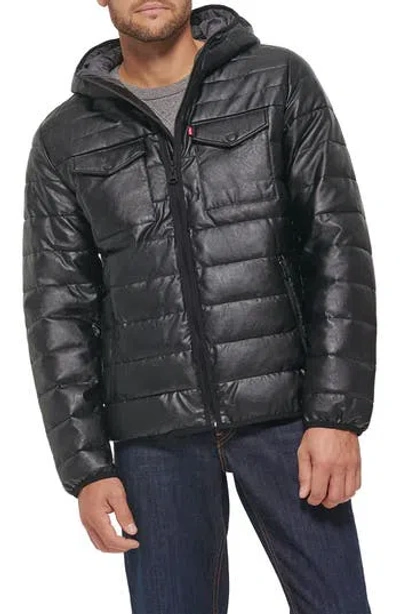 Levi's® Faux Leather Quilted Jacket In Black