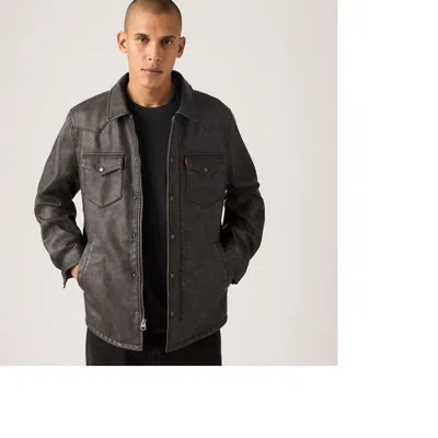 Levi's Faux Leather Shacket In Animal Print