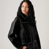 Levi's Faux Leather Studded Jacket In Black
