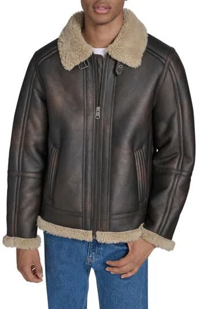 Levi's® Faux Shearling Aviator Rancher Jacket In Gray