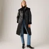 Levi's Faux Shearling Funnel Coat In Black