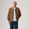 Levi's Faux Suede Varsity Jacket In Brown