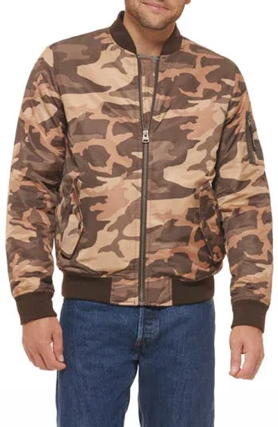 Levi's® Filled Flight Bomber Jacket In Brown/coral