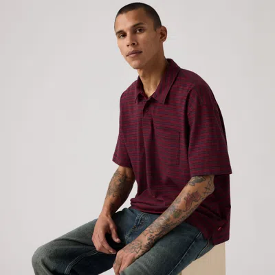 Levi's Finn Boxy Pocket Polo In Black