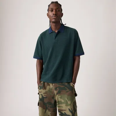 Levi's Finn Boxy Polo In Blue