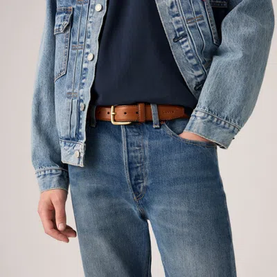 Levi's Finn Feather Edge Belt In Brown