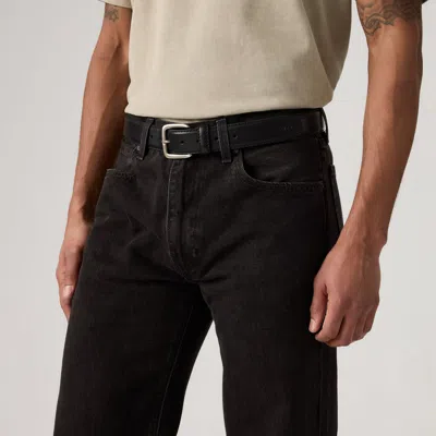 Levi's Finn Feather Edge Belt In Caviar