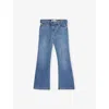 Levi's Blue Flared Belted Stretch-denim Blend Jeans 4- In Blue