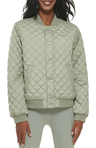Levi's® Fleece Lined Diamond Quilted Jacket In Sea Green