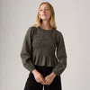 Levi's Fleur Smocked Top In Green
